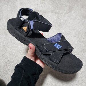 NIKE AIR ACG Vintage Deschutz Sport Hiking Sandals Adjustable Black Purple Men 9